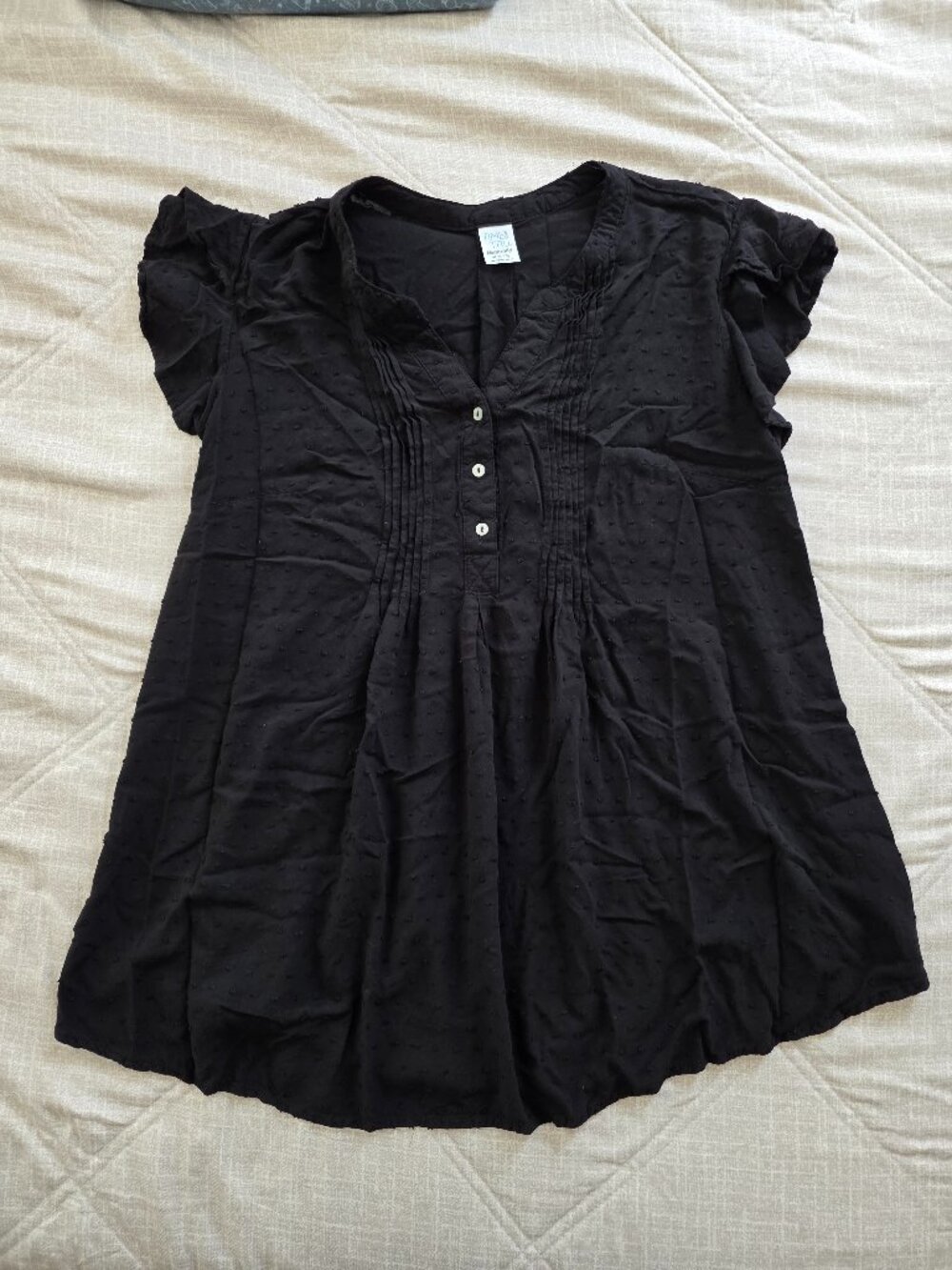 Time and Tru Maternity Blouse in Black
